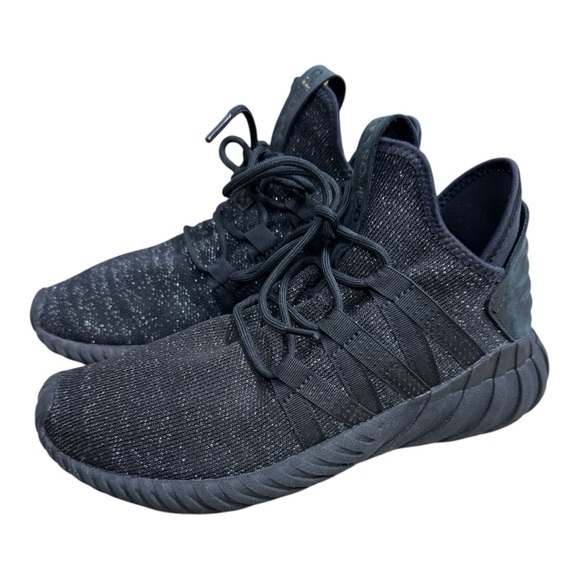 Adidas Men’s 6.5 Women’s 6.5 Metallic Triple Black Tubular Dawn BZ0629 Trainers - Picture 1 of 8